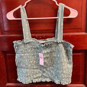 AE Floral Cropped Tank Top